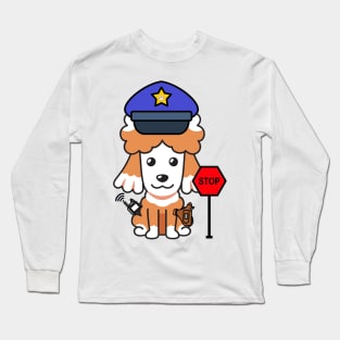 Funny Poodle Policeman Long Sleeve T-Shirt